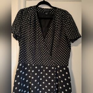 Spenser Jeremy Black Dress with White Dots